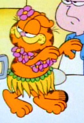 GARFIELD "Garfield Goes Hawaiian" Garfield does the hula